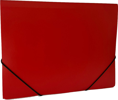 Папка с резинкой А4, 0,50мм, красная, пластик Bindermax