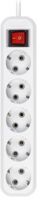 KALAM.KZ - Сетевой фильтр 5 гнезд, 7 м, Smartbuy с выкл. и заземл. 16A/3,5 кВт белый