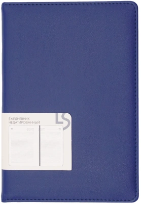 Ежедневник А5, недатированный, 136л., иск кожа, Maple, синий, Эксмо