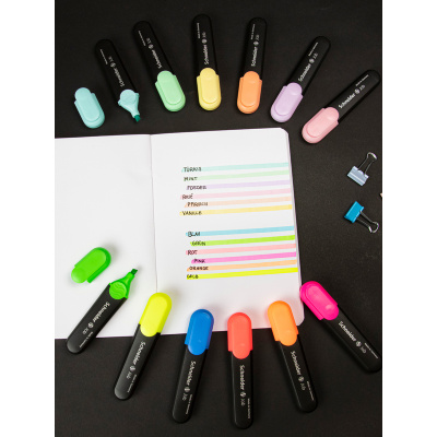 KALAM.KZ - Маркер текстовой 0.4мм, скошенный наконечник, синий, Job Schneider