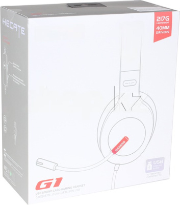 KALAM.KZ - Гарнитура Edifier, G1, Тип крепления: Дуговые, Микрофон, USB, RGB, Длина кабеля, 2.5 м, Чёрный