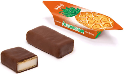 Конфеты шоколадные "Ананасные" Рахат весовые