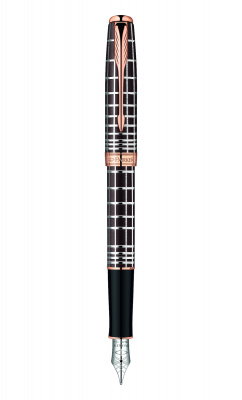 Ручка перьевая Parker Sonnet Cisele Decal Brown PGT,  0,7 мм F, синяя 1859480