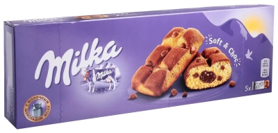 Пирожное 175гр Milka бисквитное с шоколадной начинкой