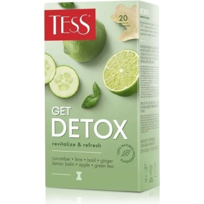 KALAM.KZ - Чай зеленый, 20 пирамидок Tess Get Detox Лайм