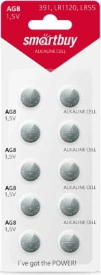 KALAM.KZ - Батарейка AG13, 10V, Alkaline (блистер 10шт) Smartbuy (часовая)