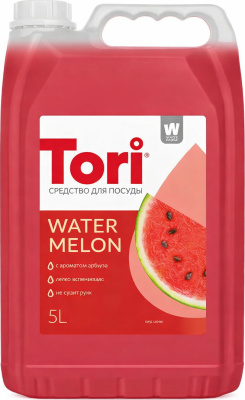 Средство для мытья посуды 5л, "Tori" Арбуз