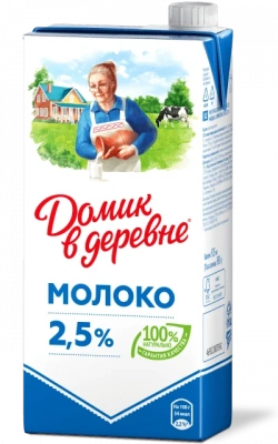 Молоко 0,95л, 2,5 % "Домик в деревне"
