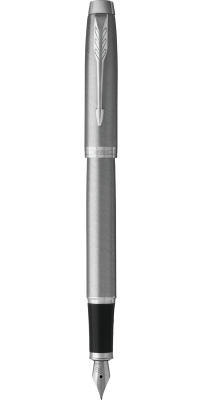Ручка перьевая Parker IM Stainless Steel CT, 0,8 мм F, синяя 2143635