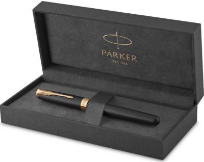 KALAM.KZ - Ручка роллерная Parker Sonnet Matte Black GT, 0,8 мм F, черная, 1931518