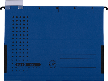 KALAM.KZ - Папка подвесная A4(240x318x6мм), 230гр, боковой ограничитель, темно-синяя Hamelin