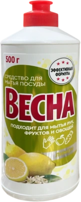 Средство для мытья посуды 500мл Лимон, пуш-пул "Весна"