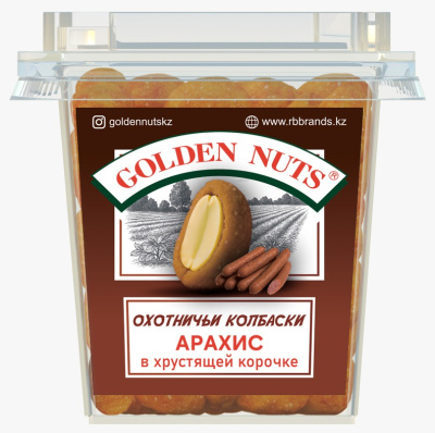 Арахис Охотничьи колбаски в хрустящей корочке 100 г. (стаканчик),  Golden Nuts 
