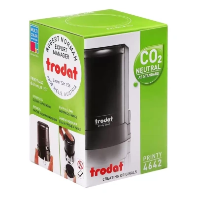 KALAM.KZ - Оснастка круглая d42мм, для штампа 4642 с подушкой, красная Trodat с крышкой