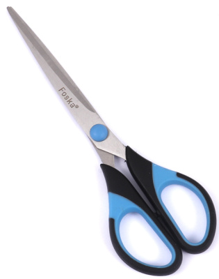 KALAM.KZ - Ножницы 16.5см, ручки черные/синие Foska