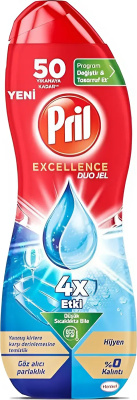 Средство для посудомоечных машин 900 мл, "Pril" 50 цикл х 10 Экселленс гель, обезжириватель 