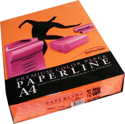 Бумага цветная "Paperline №371", A3, 75гр, 500л, Cyber hp Orange