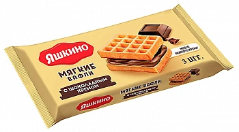 KALAM.KZ - Вафли мягкие с шоколадным кремом, 120 г Яшкино