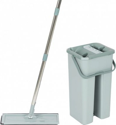 KALAM.KZ - Швабра и ведро Tandem + запасная насадка (ведро с отжимом прямоугольное+швабра)