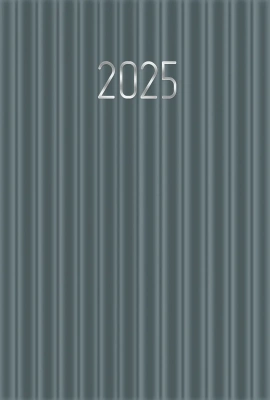 Ежедневник А5, датированный, 176л., иск кожа, Stripes, серо-голубой, Эксмо