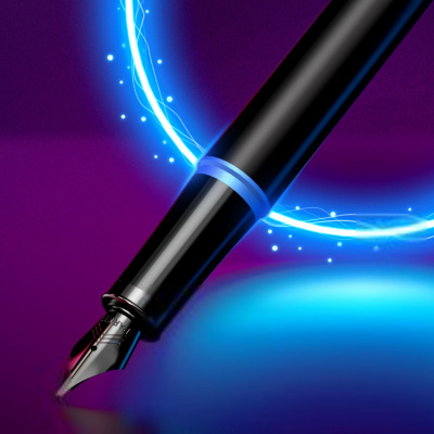 KALAM.KZ - Ручка роллерная Parker IM Professionals Marine Blue BT, 0,8 мм F, черная, 2172860