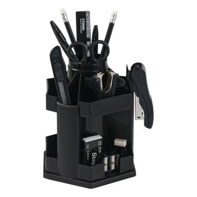 Набор настольный 14 предметов, пластик, черный "MaxiDesk" Стамм Набор настольный 14 предметов, пластик, черный "MaxiDesk" Стамм