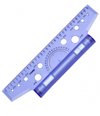 Линейка-рейсшина 30см, пластиковый ролик, прозрачная Стамм Линейка-рейсшина 30см, пластиковый ролик, прозрачная Стамм