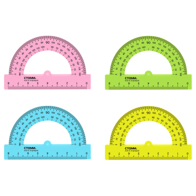 KALAM.KZ - Транспортир 8см, прозрачный, ассорти Neon Стамм купить KALAM.KZ - Транспортир 8см, прозрачный, ассорти Neon Стамм