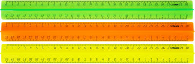 KALAM.KZ - Линейка 30см, неоновые цвета, с держателем,  пластик, Стамм купить KALAM.KZ - Линейка 30см, неоновые цвета, с держателем,  пластик, Стамм