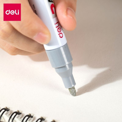 KALAM.KZ - Маркер-краска 1.5-2 мм, серебряный DELI "Paint" купить KALAM.KZ - Маркер-краска 1.5-2 мм, серебряный DELI "Paint"