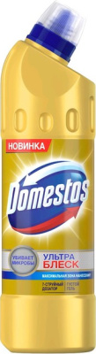 Чистящее средство для уборки,1000мл, дезинфиц.гель, Domestos Ультра блеск Чистящее средство для уборки,1000мл, дезинфиц.гель, Domestos Ультра блеск