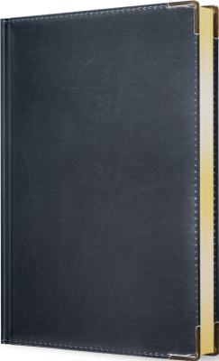 Ежедневник А5, датированный, 176л., иск кожа, Status, темно-синий, золотой торец Эксмо купить Ежедневник А5, датированный, 176л., иск кожа, Status, темно-синий, золотой торец Эксмо