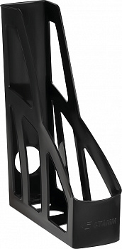 KALAM.KZ - Лоток вертикальный A4, 70мм, тонированый черный Стамм Лидер