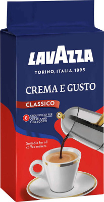 Кофе молотый 250 г, Lavazza Crema e Gusto Кофе молотый 250 г, Lavazza Crema e Gusto