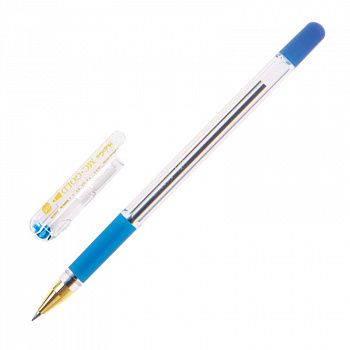 KALAM.KZ - Ручка шариковая, 0,5мм, синяя MunHwa "MC Gold" грип