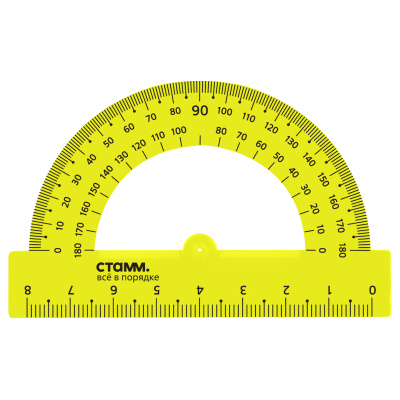 KALAM.KZ - Транспортир 8см, прозрачный, ассорти Neon Стамм купить KALAM.KZ - Транспортир 8см, прозрачный, ассорти Neon Стамм