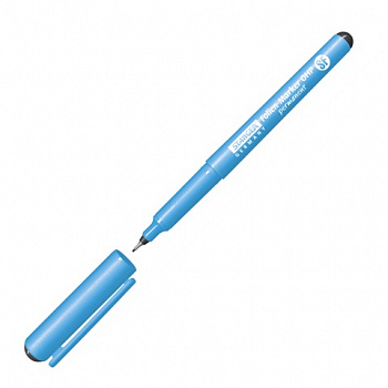 KALAM.KZ - Маркер перманентный, 0.4мм, круглый наконечник, синий Stanger OHP