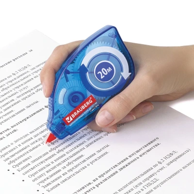 KALAM.KZ - Корректирующий роллер, 5ммx20м, корпус синий, механизм перемотки, Brauberg купить KALAM.KZ - Корректирующий роллер, 5ммx20м, корпус синий, механизм перемотки, Brauberg