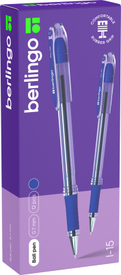 KALAM.KZ - Ручка шариковая, 0.7мм, синяя, Berlingo "I-15" купить KALAM.KZ - Ручка шариковая, 0.7мм, синяя, Berlingo "I-15"