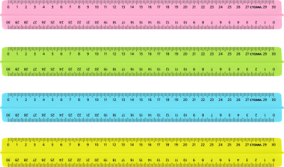 Линейка 30см, неоновые цвета, с держателем,  пластик, Стамм Линейка 30см, неоновые цвета, с держателем,  пластик, Стамм