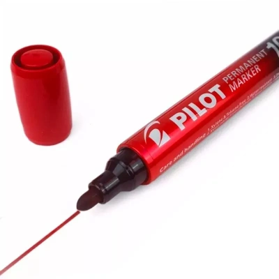 KALAM.KZ - Маркер перманентный, 1.0мм, круглый наконечник, красный Pilot купить KALAM.KZ - Маркер перманентный, 1.0мм, круглый наконечник, красный Pilot