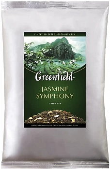 KALAM.KZ - Чай зеленый листовой 250гр. Greenfield  Jasmine Symphony Китайский с лепестками жасмина