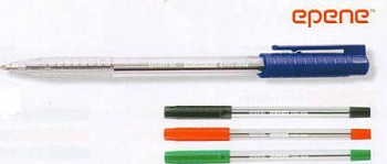KALAM.KZ - Ручка шариковая, 0.7мм, зеленая, корпус прозрачный Epene