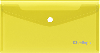 KALAM.KZ - Папка-конверт на кнопке C6, 0,20 мм., "No Secret" желтая Berlingo