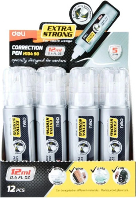 KALAM.KZ - Корректирующая ручка 12мл, метал. наконечник DELI купить KALAM.KZ - Корректирующая ручка 12мл, метал. наконечник DELI