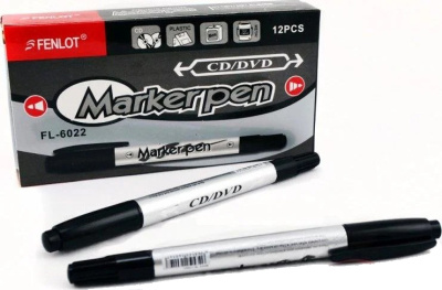 Маркер для CD/DVD 0,5-1,0 мм, PM710 двухсторонний, черный Маркер для CD/DVD 0,5-1,0 мм, PM710 двухсторонний, черный