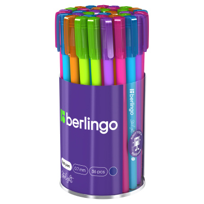 KALAM.KZ - Ручка шариковая, 0.7мм, синяя, Berlingo "Starlight" игольчатый стержень, прорезиненный корпус ассорт купить KALAM.KZ - Ручка шариковая, 0.7мм, синяя, Berlingo "Starlight" игольчатый стержень, прорезиненный корпус ассорт