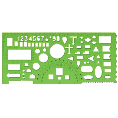 Линейка офицерская, 20см, зеленая, отливная шкала Стамм Линейка офицерская, 20см, зеленая, отливная шкала Стамм