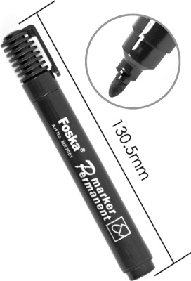 KALAM.KZ - Маркер перманентный, 1.5-2.5мм, круглый наконечник, черный Foska купить KALAM.KZ - Маркер перманентный, 1.5-2.5мм, круглый наконечник, черный Foska