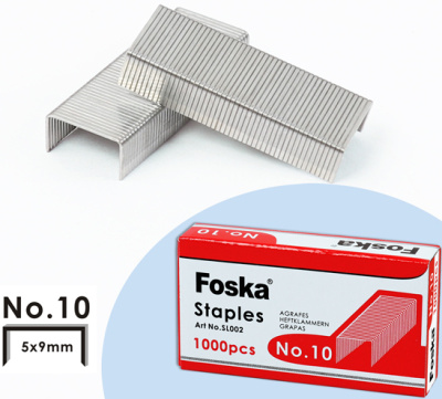 KALAM.KZ - Скобы для степлера №10, 1-15л, 1000шт, оцинкованные Foska купить KALAM.KZ - Скобы для степлера №10, 1-15л, 1000шт, оцинкованные Foska